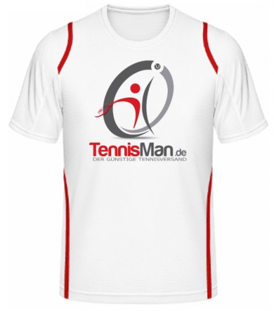Tennisman Cooltex Tennis T-Shirt - weiss/rot