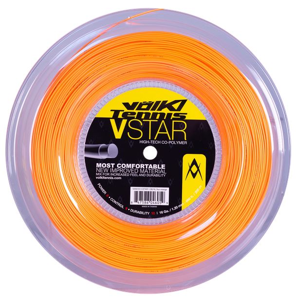 Tennissaite - Völkl - V-STAR - Fluo Orange - 200 m