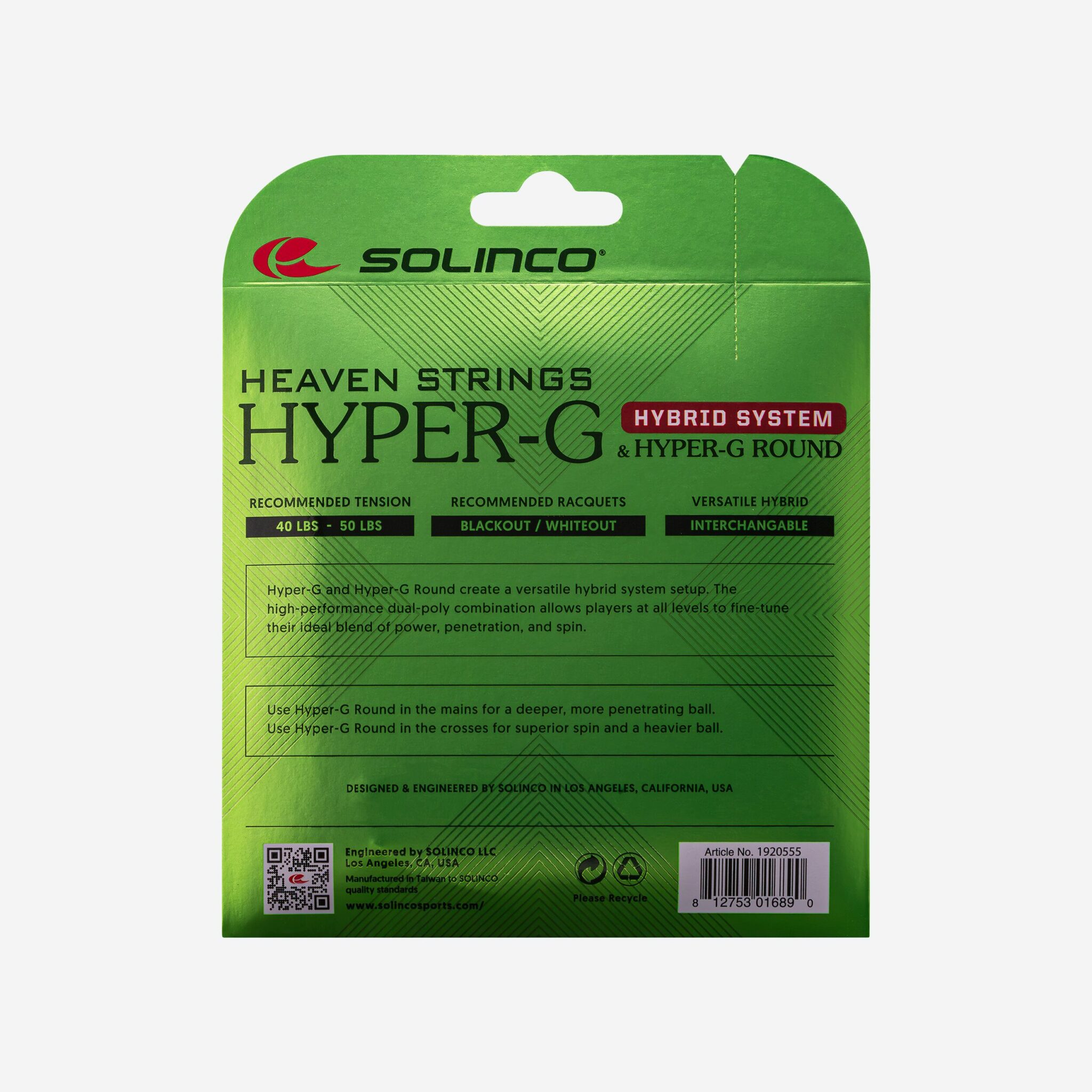 Tennissaite - SOLINCO - Hyper-G Round- 12,2 m