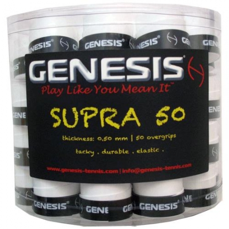 GENESIS Supra Overgrips 50 Pack - White