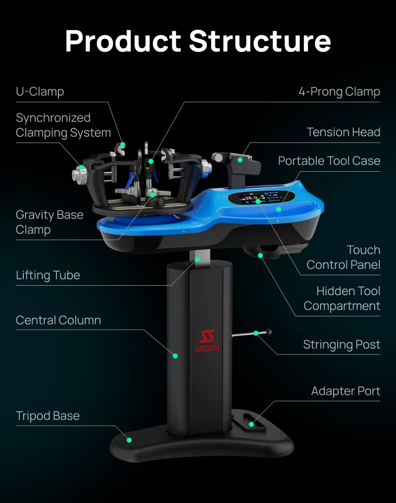 Besaitungsmaschine - Siboasi S5 (Badminton) - schwarz/blau