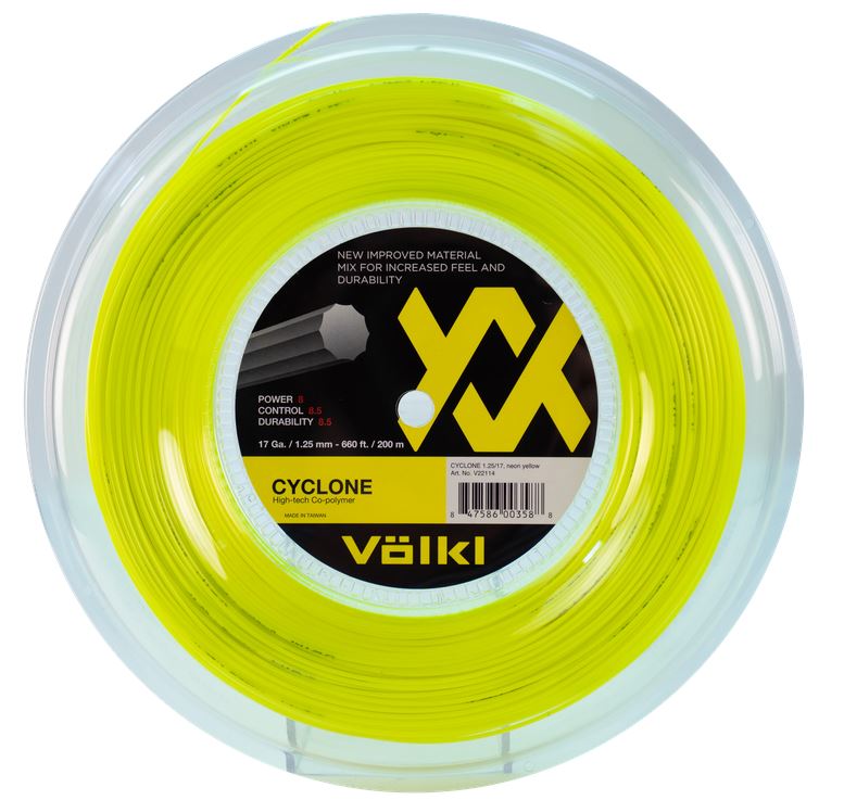 Tennissaite - Völkl - Cyclone - Neon Gelb - 200 m