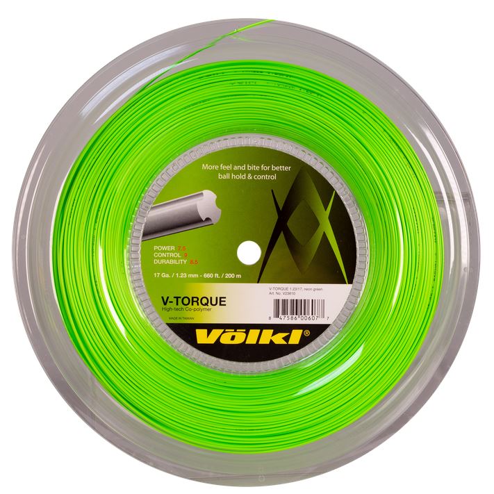 Tennissaite - Völkl - V-Torque - Neon Grün - 200 m