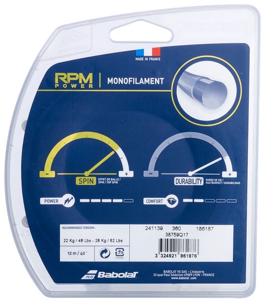 Tennissaite - Babolat - RPM POWER - 12 m