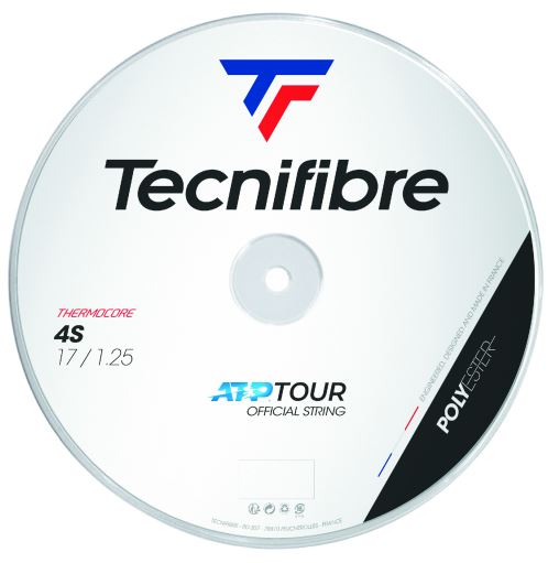 Tennissaite - Tecnifibre - 4S - 200 m - Schwarz