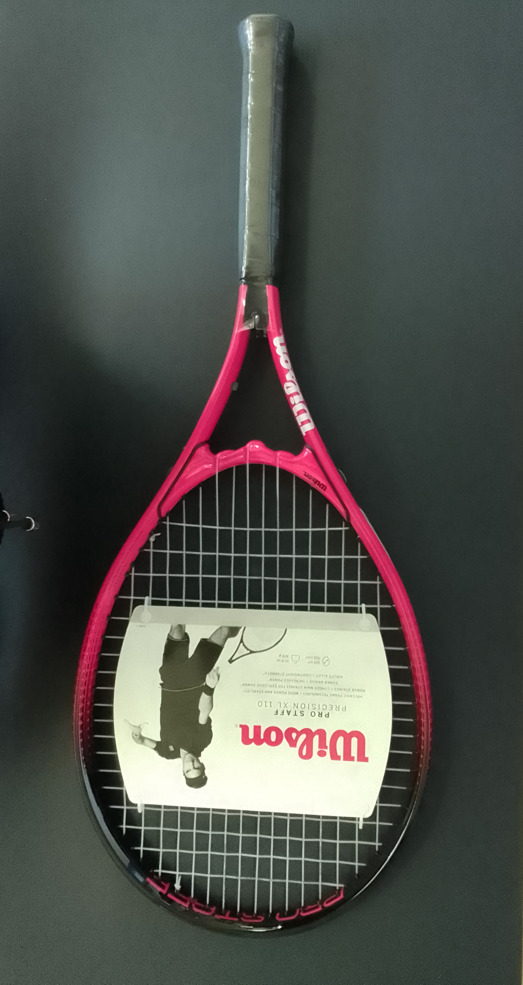 Tennisschläger - Wilson - Pro Staff Precision XL 110 TNS - rot/schwarz