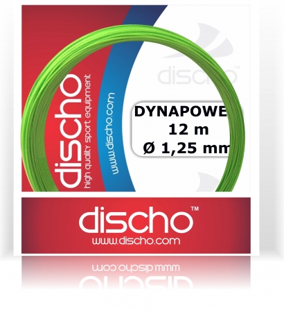 Tennissaite - DISCHO DYNAPOWER 1,25 mm - Rauhe Oberfläche ! - 12 m