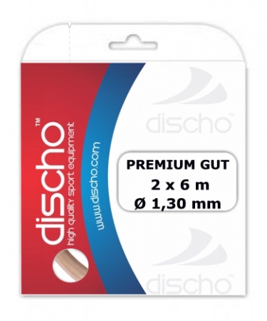 Tennissaite - DISCHO PREMIUM GUT - (natural gut) - 2 x 6,0 m - nature