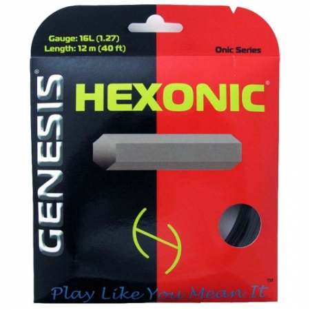 Tennissaite - GENESIS Hexonic - schwarz - 12 m