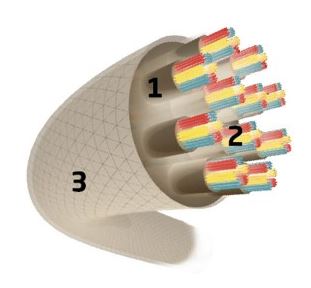 Tennissaite - Tecnifibre - SYNTHETIC GUT - 200 m - Gelb