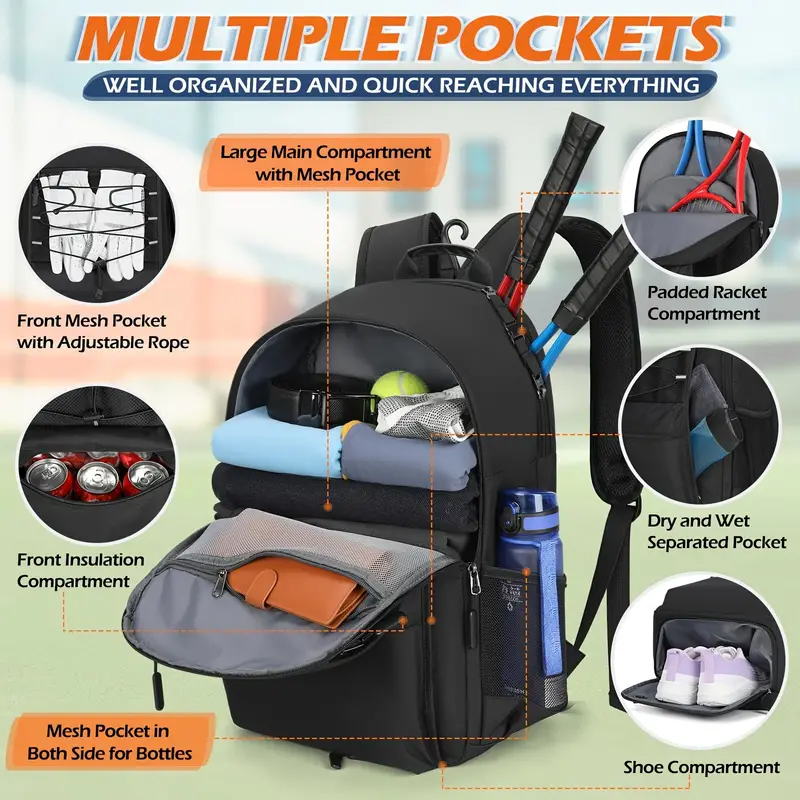 multifunctional backpack for Tennis/Badminton