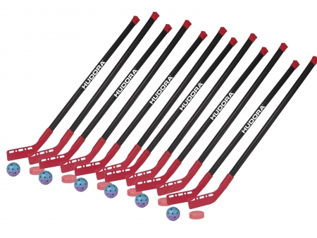 Streethockeyset Junior 12 (12 Schläger, 6 x Puck und 6 x Ball)