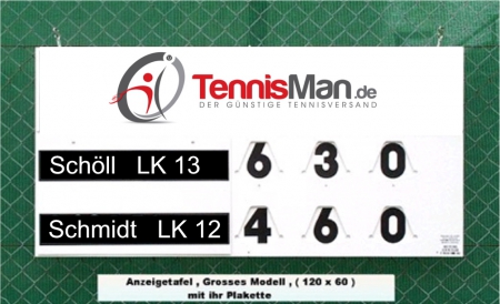 Tennis Scorer LARGE Tennisman - Größe 120 x 60