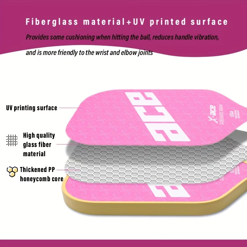 Pickleball Schläger - X-Ace Fiberglas - rosa