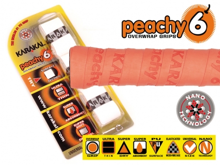 Karakal - Peachy 6 - Overwrap Grip - 3 er