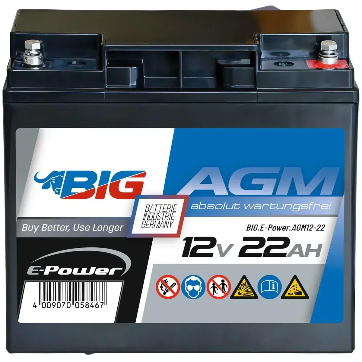 Spinfire Ersatzbatterie - 12V - 22 AH
