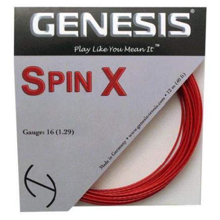 Tennissaite - GENESIS Spin X - rot - 12 m