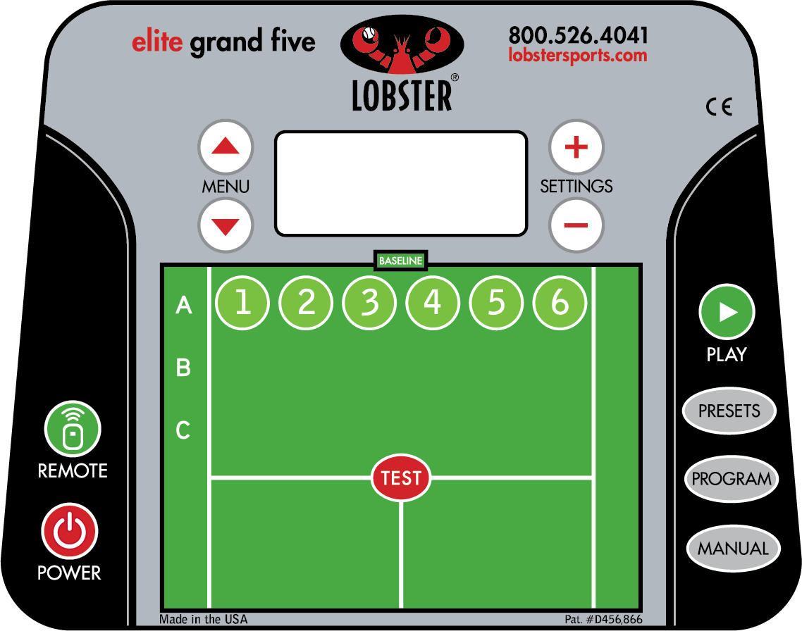 Ballwurfmaschine - Ballmaschine Lobster "Grand V" mit lithium Batterie und Ladegerät