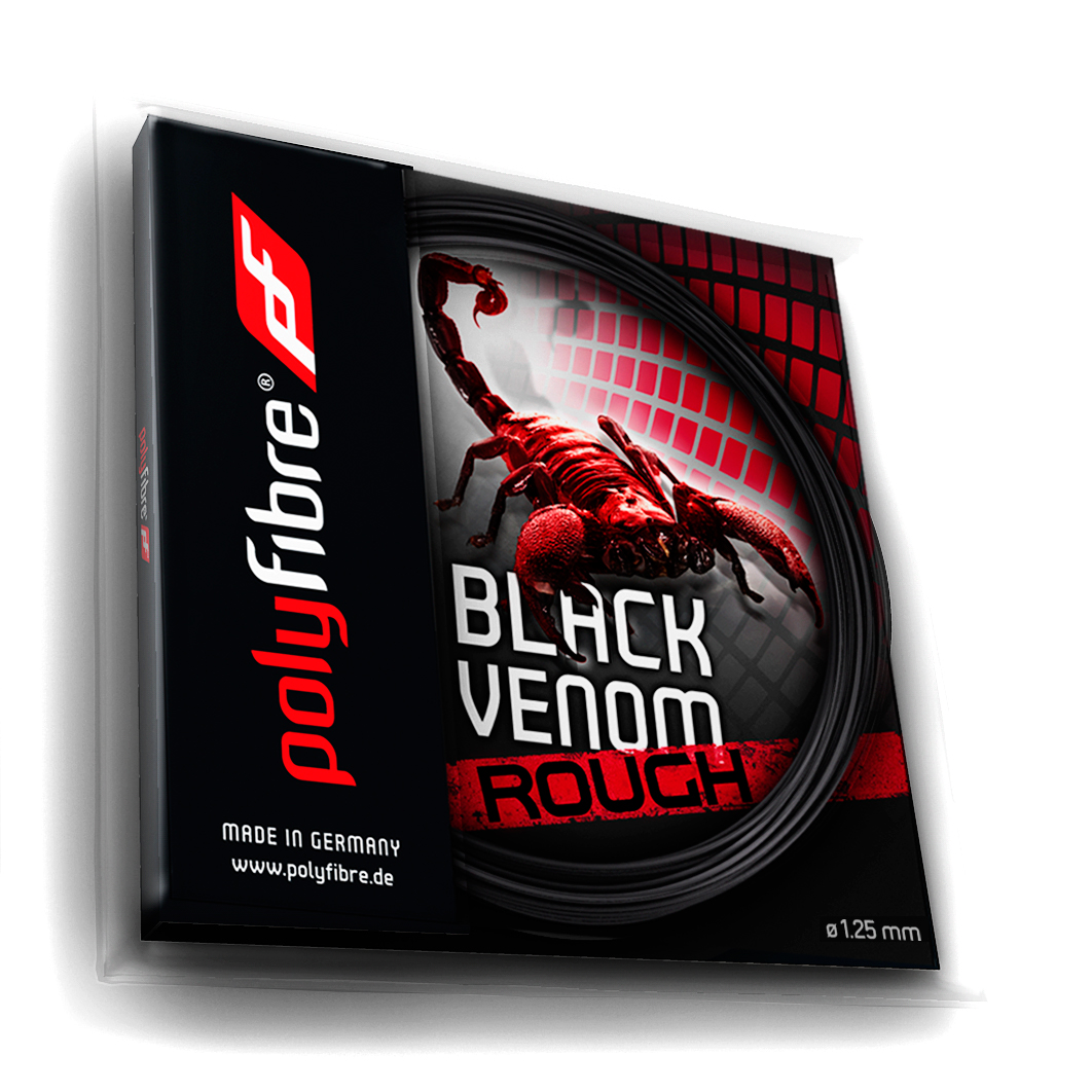 Tennissaite - Polyfibre Black Venom rough - 12 m