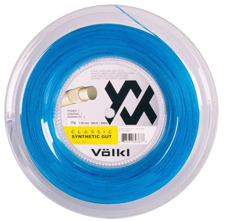 Tennissaite - Völkl - Classic Synthetic Gut - Blau - 200 m