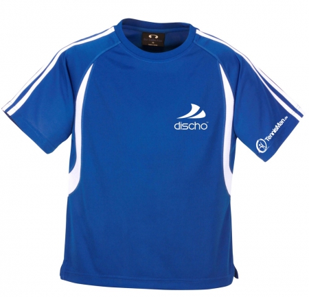 Discho Tennis T-Shirt Fancy - blau/weiss