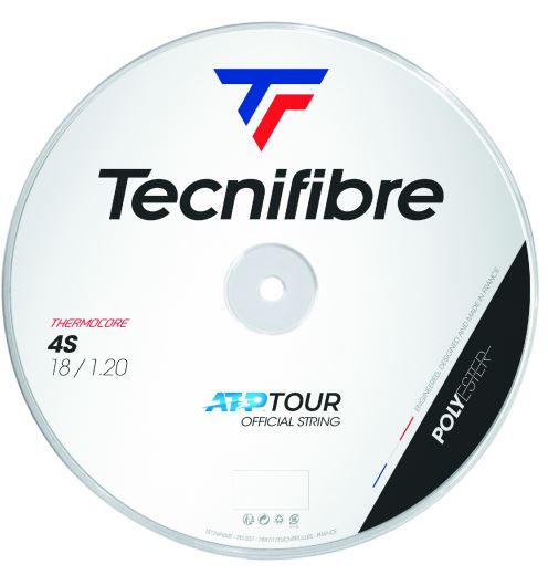 Tennissaite - Tecnifibre - 4S - 200 m - Schwarz