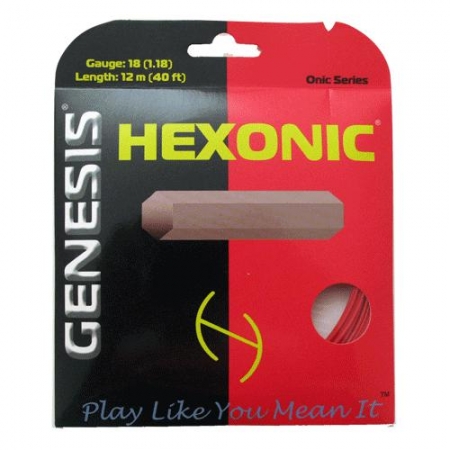 Tennissaite - GENESIS Hexonic - rot - 12 m