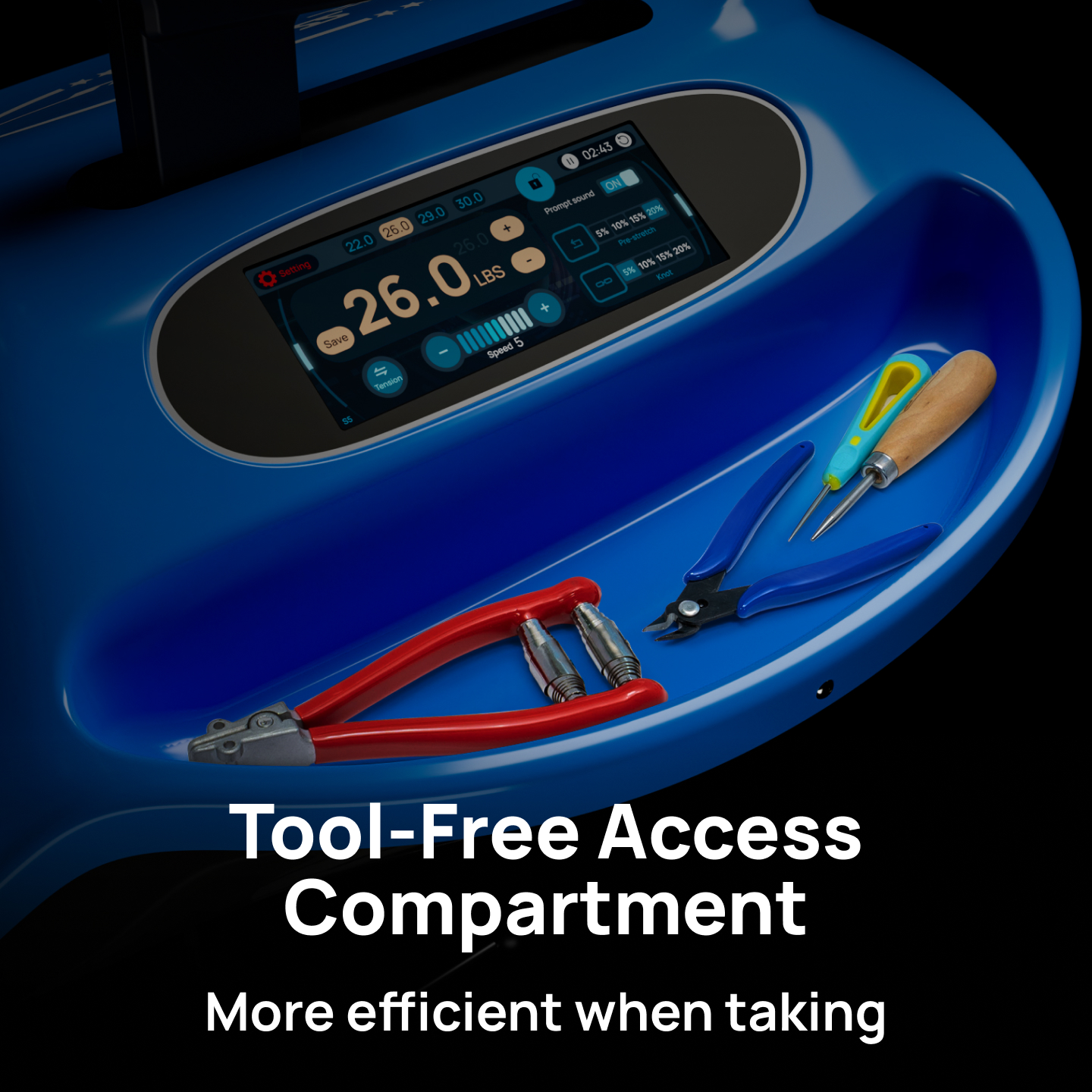 Besaitungsmaschine - Siboasi S5 (Badminton) - schwarz/blau