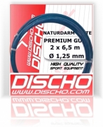 Tennissaite - DISCHO PREMIUM GUT - (natural gut) - 2 x 6,5 m - blue