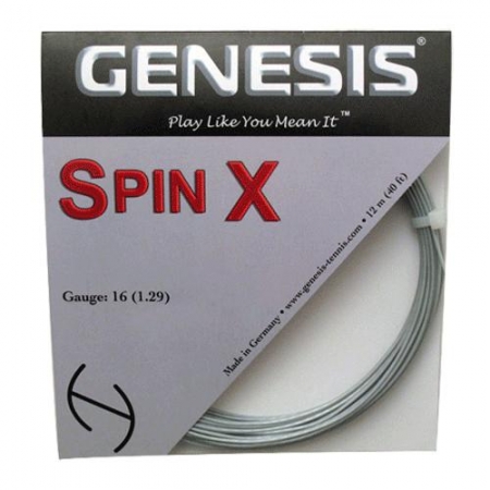 Tennissaite - GENESIS Spin X - silber - 12 m