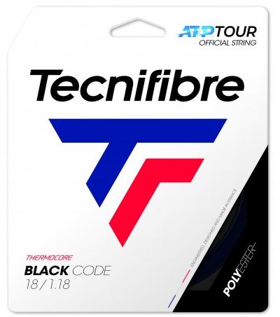 Tennisstring - Tecnifibre - BLACK CODE - 12 m - Black
