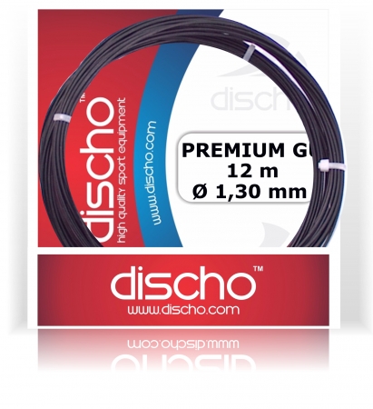 Tennissaite - DISCHO PREMIUM GUT - (natural gut) - 2 x 6 m - black - 1B