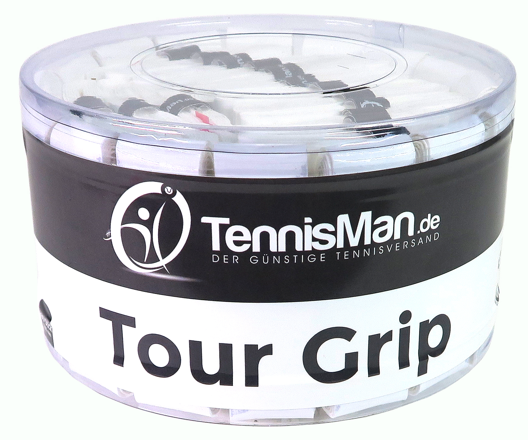 TennisMan - Tour Grip - Überband (Overgrip) weiß - 30 Stck.