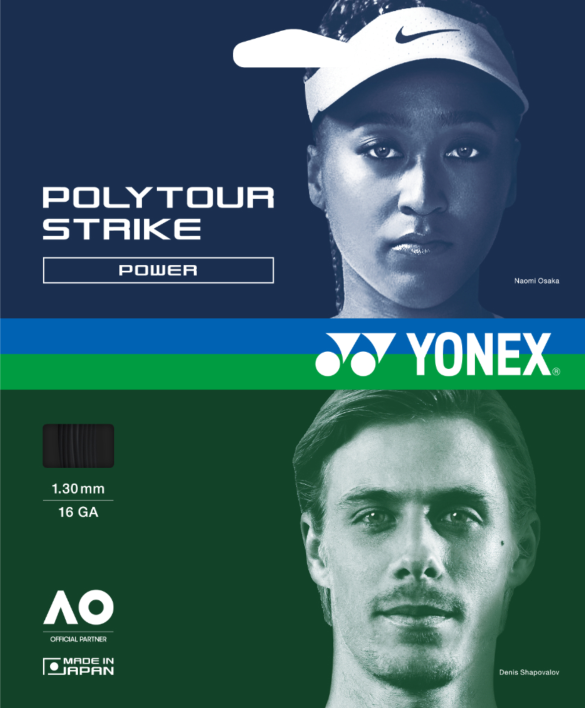 Tennissaite - Yonex - 21 Poly Tour Strike 130 SET