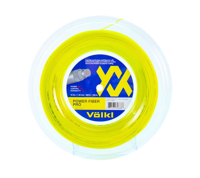 Tennissaite - Völkl - POWER FIBER PRO - Neon Yellow - 200 m