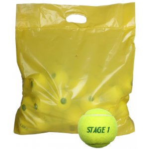 Tennisbälle - Merco Stage 1 Green - mittelhart - 60 Bälle im Polybag