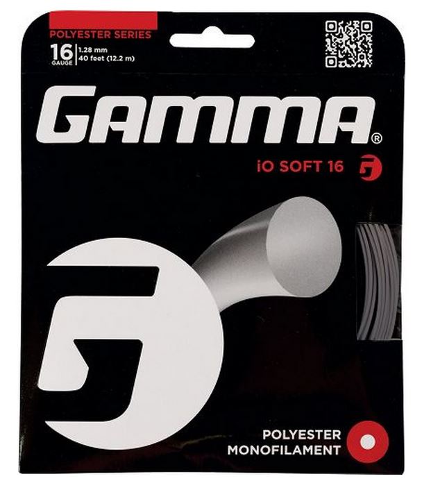 Tennissaite - Gamma iO Soft dunkelgrau - 12 m