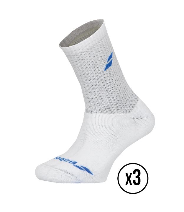 Babolat - Socken - 3 PAIRS PACK - White/Diva Blue - 2018