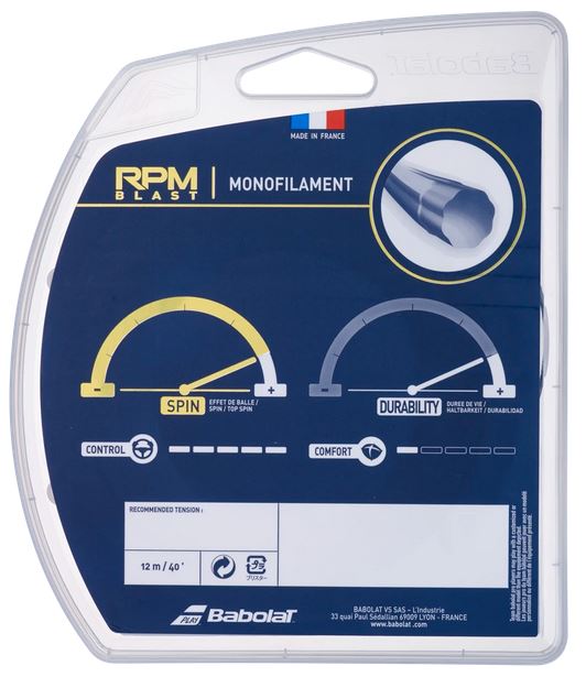 Tennissaite - Babolat - RPM BLAST - 12 m von Rolle