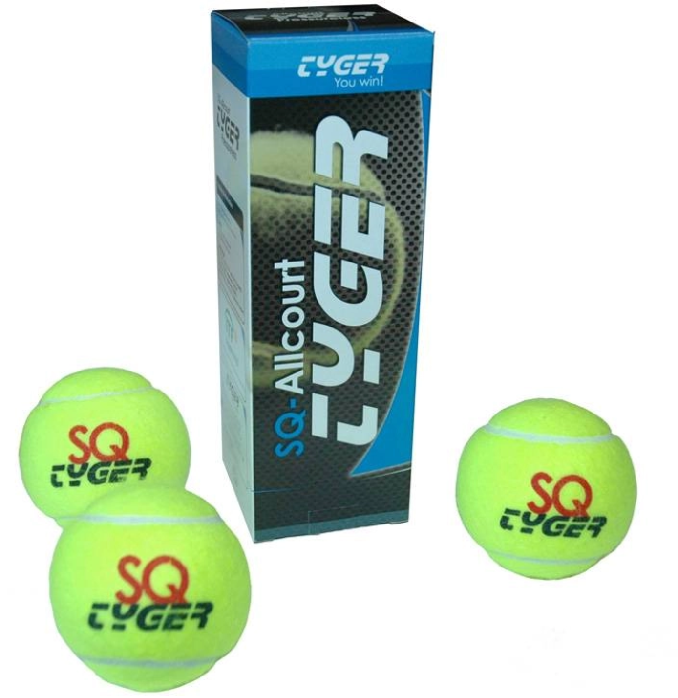 Tennisbälle TYGER SQ-Allcourt 3er Pack. ITF Approved