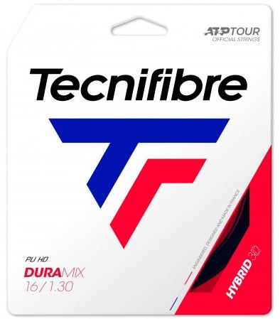 Tennissaite - Tecnifibre - DURAMIX HD - 12 m - Schwarz
