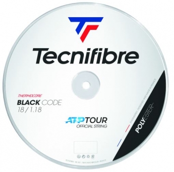 Tennissaite - Tecnifibre - BLACK CODE - 200 m - Schwarz 