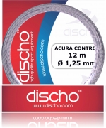 Tennissaite - DISCHO ACURA CONTROL (Grip & Control) Rauhe Oberfläche! - 12 m - 1,25 mm 