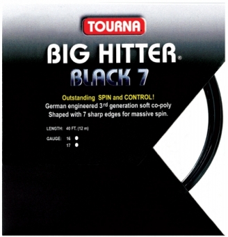 Tennissaite - Tourna Poly Big Hitter BLACK 7  - 12 m 