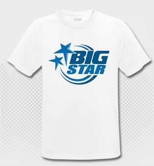 BIG STAR - T-Shirt - weiss/blau - Atmungsaktiv 