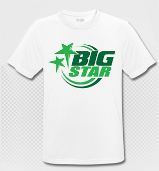 BIG STAR - T-Shirt - weiss/grün - Atmungsaktiv 