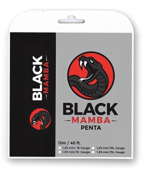 Tennissaite - DISCHO - BLACK MAMBA PENTA - 12 m - 1,25 mm 
