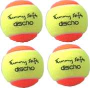 Tennisbälle - DISCHO Funny Soft - Methodik Stage 2 - 4er Packung 