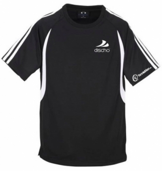 Discho Tennis T-Shirt Fancy - schwarz/weiss 