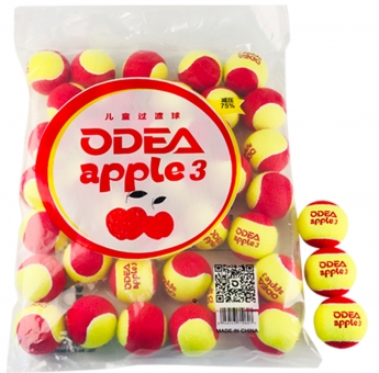 Tennisbälle - Odea Apple - Stage 3 - 48 Bälle im Polybeutel 